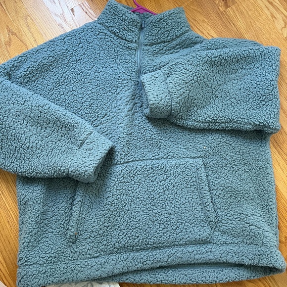 American Eagle Outfitters Blue Fleece Jacket - Picture 1 of 3